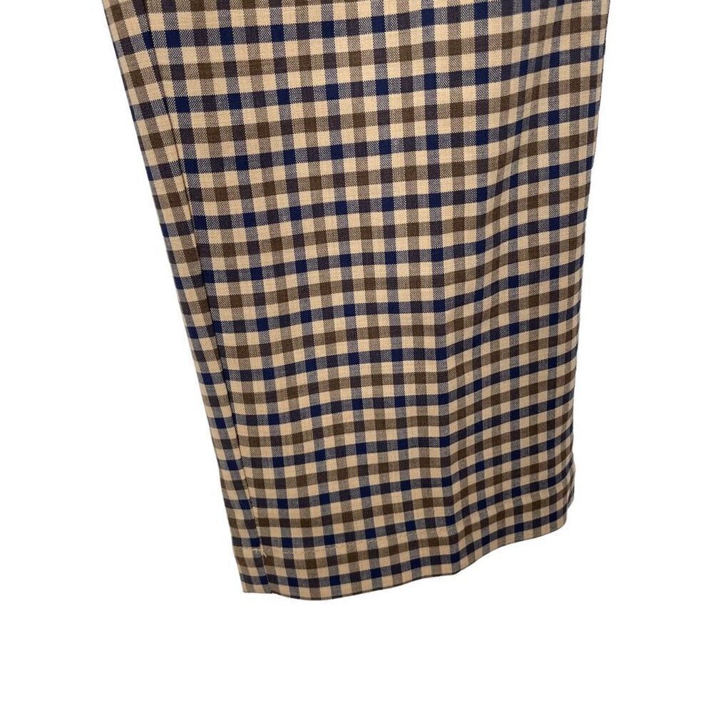 NEW J. Crew Tie-waist straight-leg pants‎ in honey plaid Italian wool Size 00 - Picture 8 of 12